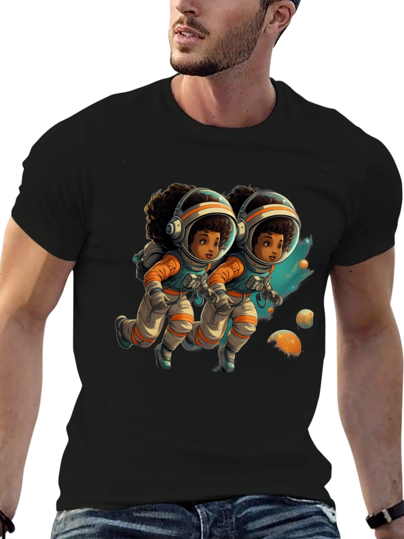 Astronaut Duo Graphic T-Shirt