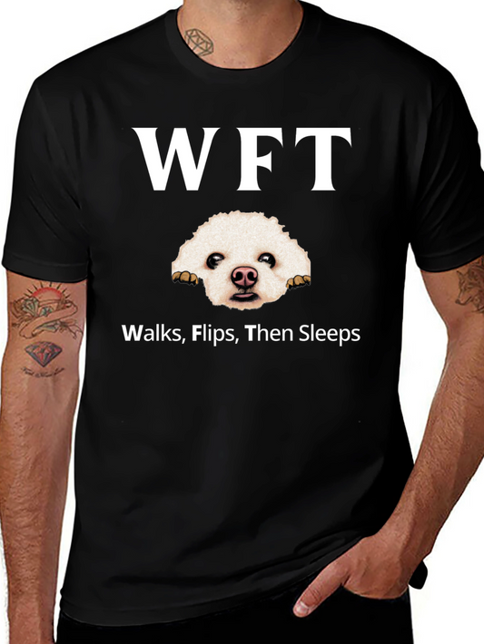 WFT Dog Graphic Black T-Shirt