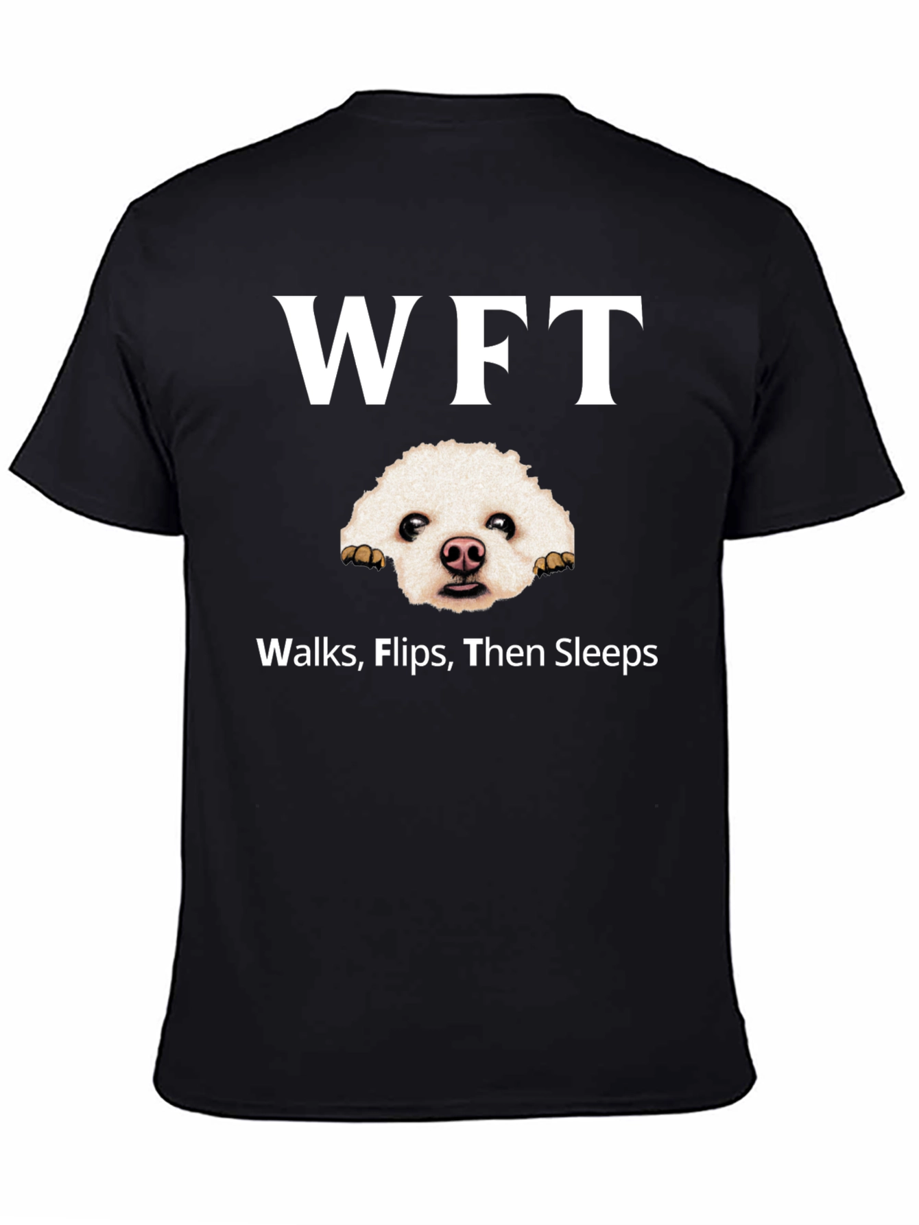 WFT Dog Graphic Black T-Shirt