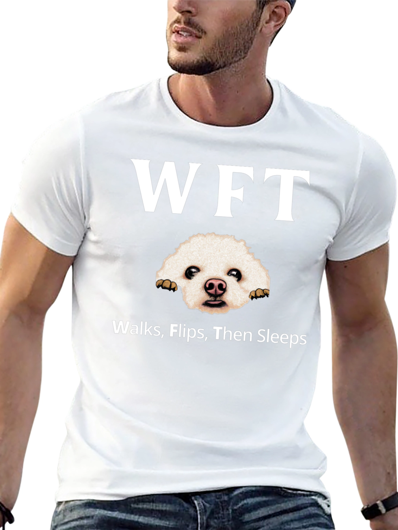 WFT Dog Graphic Black T-Shirt