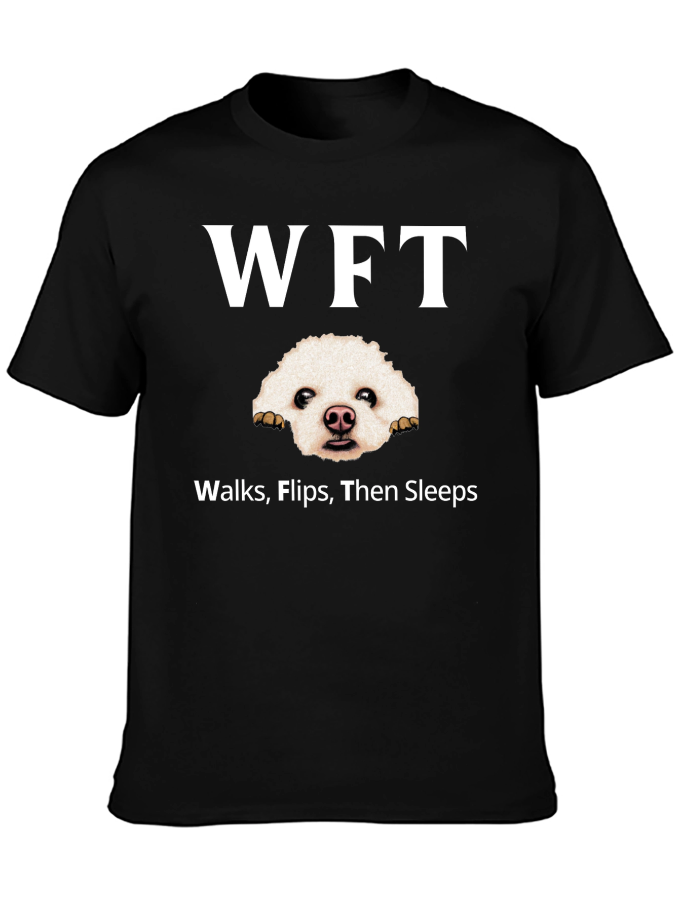 WFT Dog Graphic Black T-Shirt