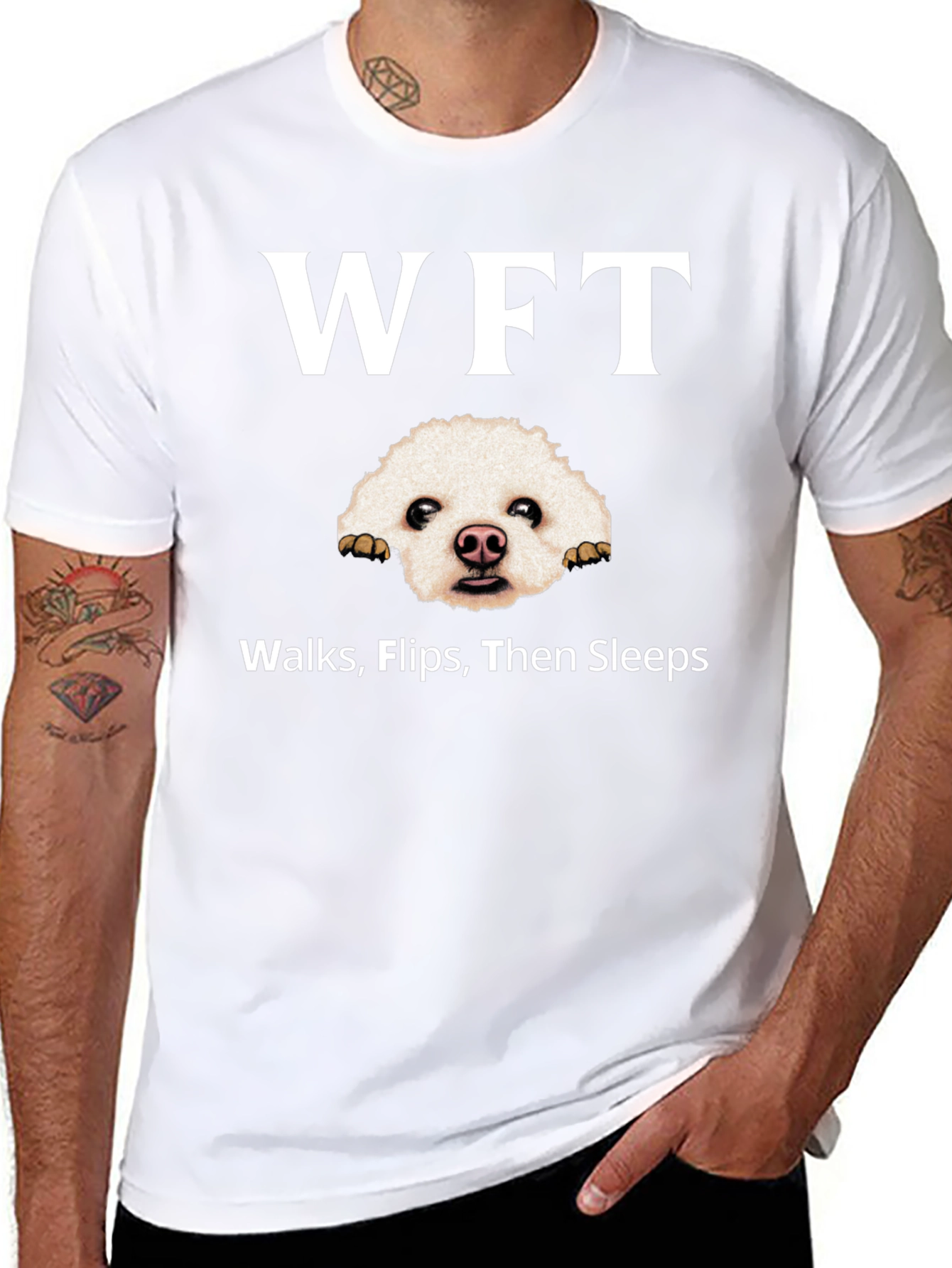 WFT Dog Graphic Black T-Shirt