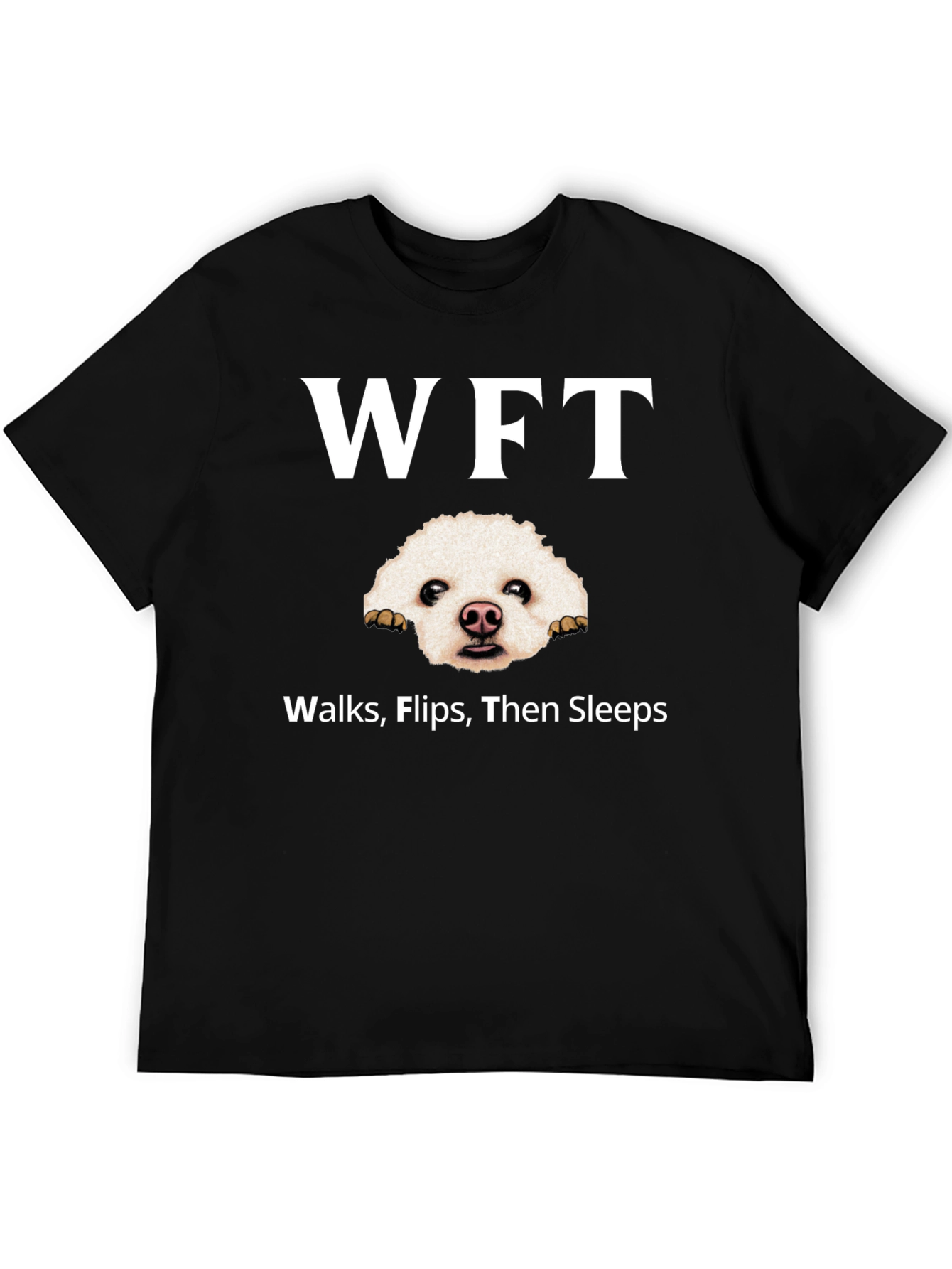 WFT Dog Graphic Black T-Shirt