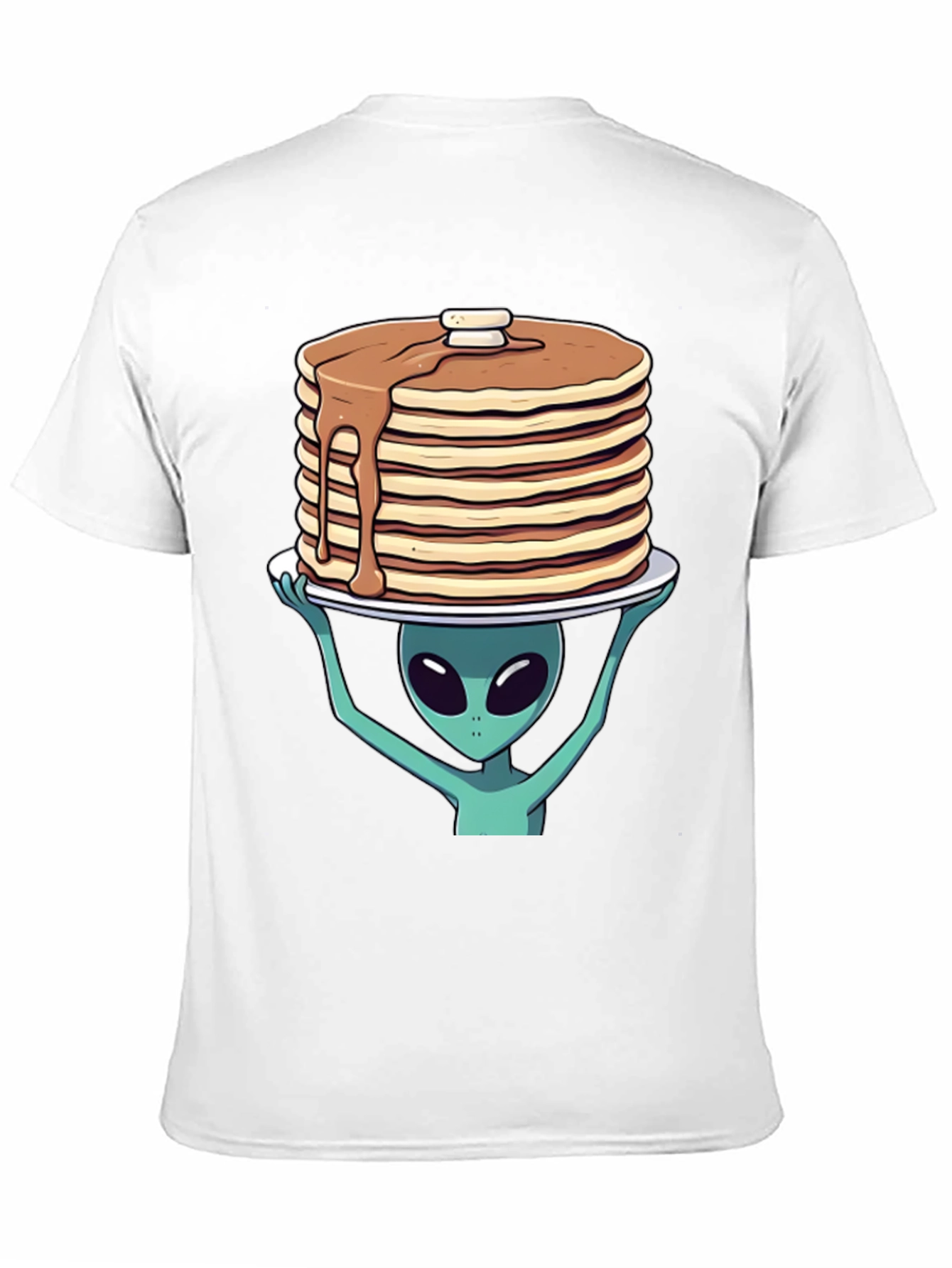 Alien Pancakes T-Shirt - Space Foodie Tee