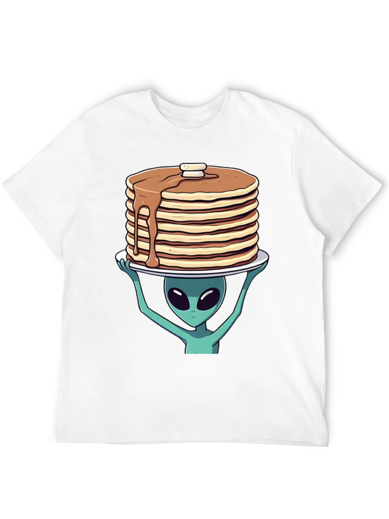 Alien Pancakes T-Shirt - Space Foodie Tee