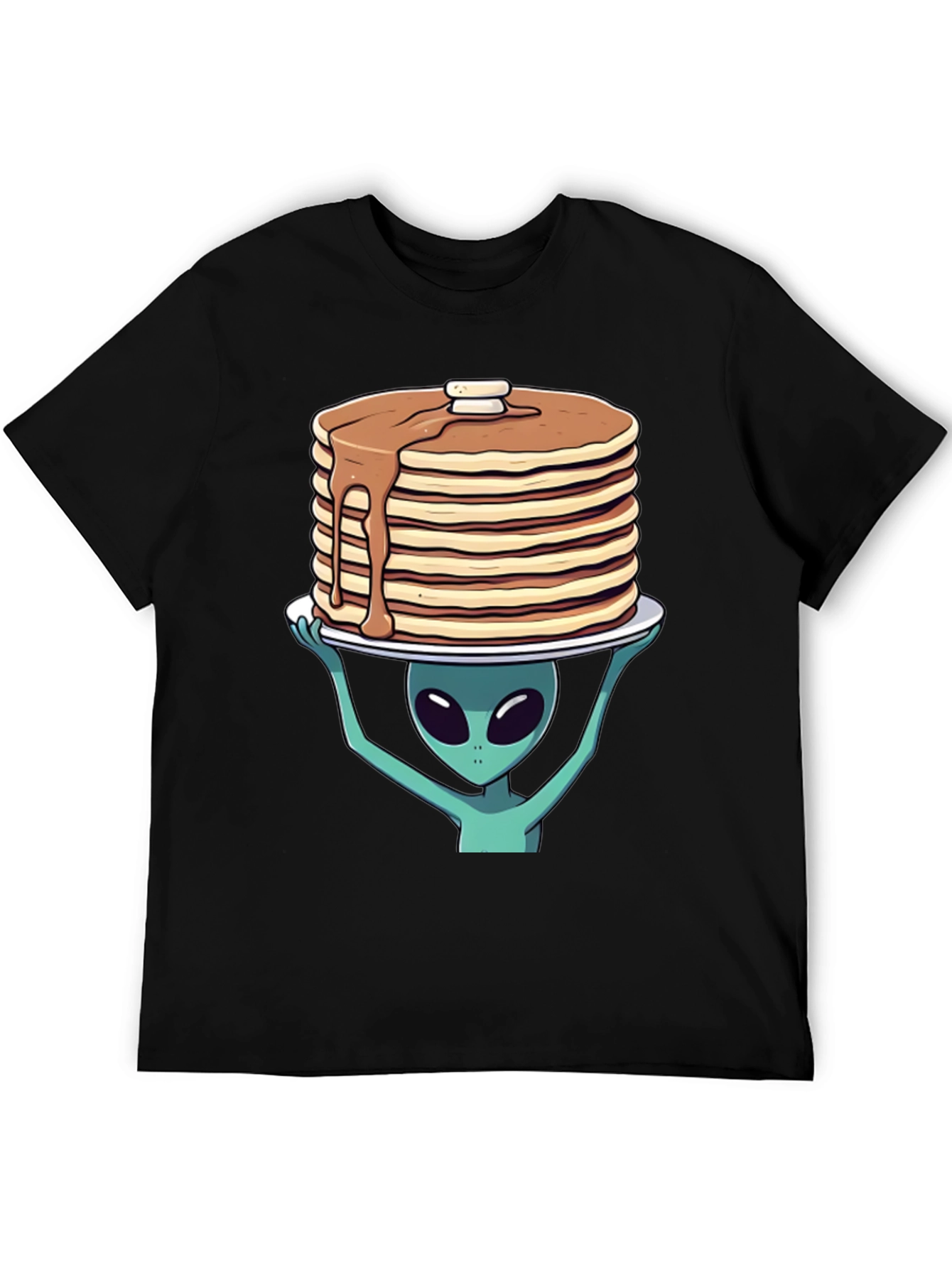 Alien Pancakes T-Shirt - Space Foodie Tee