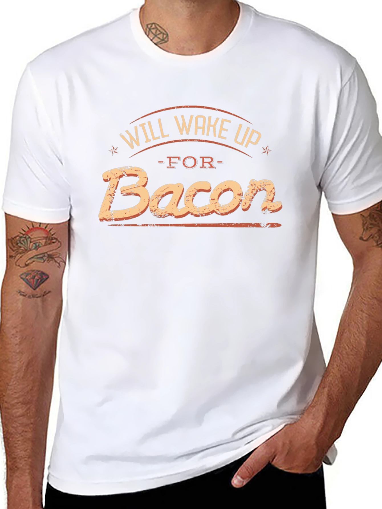 Will Wake Up For Bacon Graphic T-Shirt