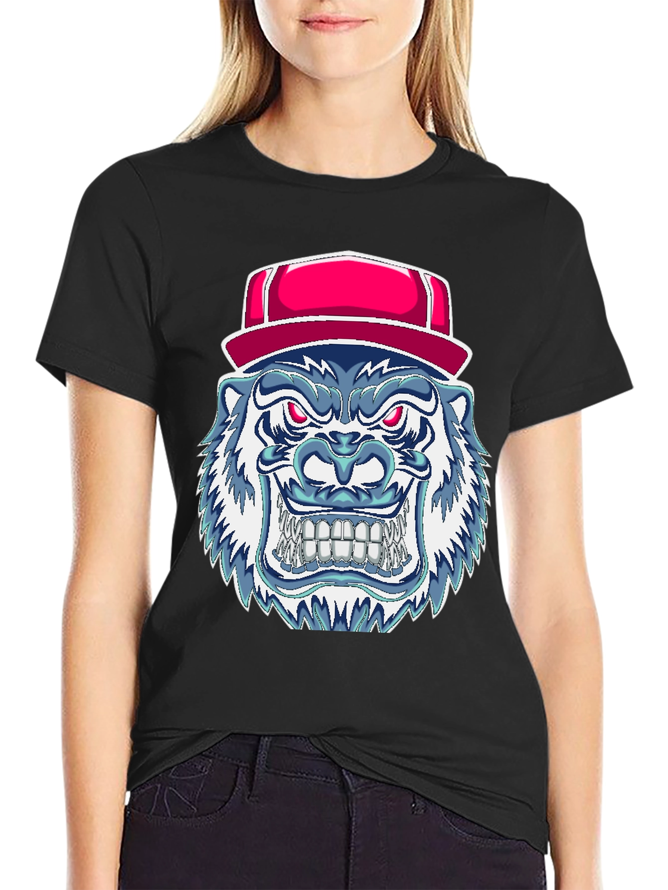 Angry Cartoon Gorilla Graphic Tee