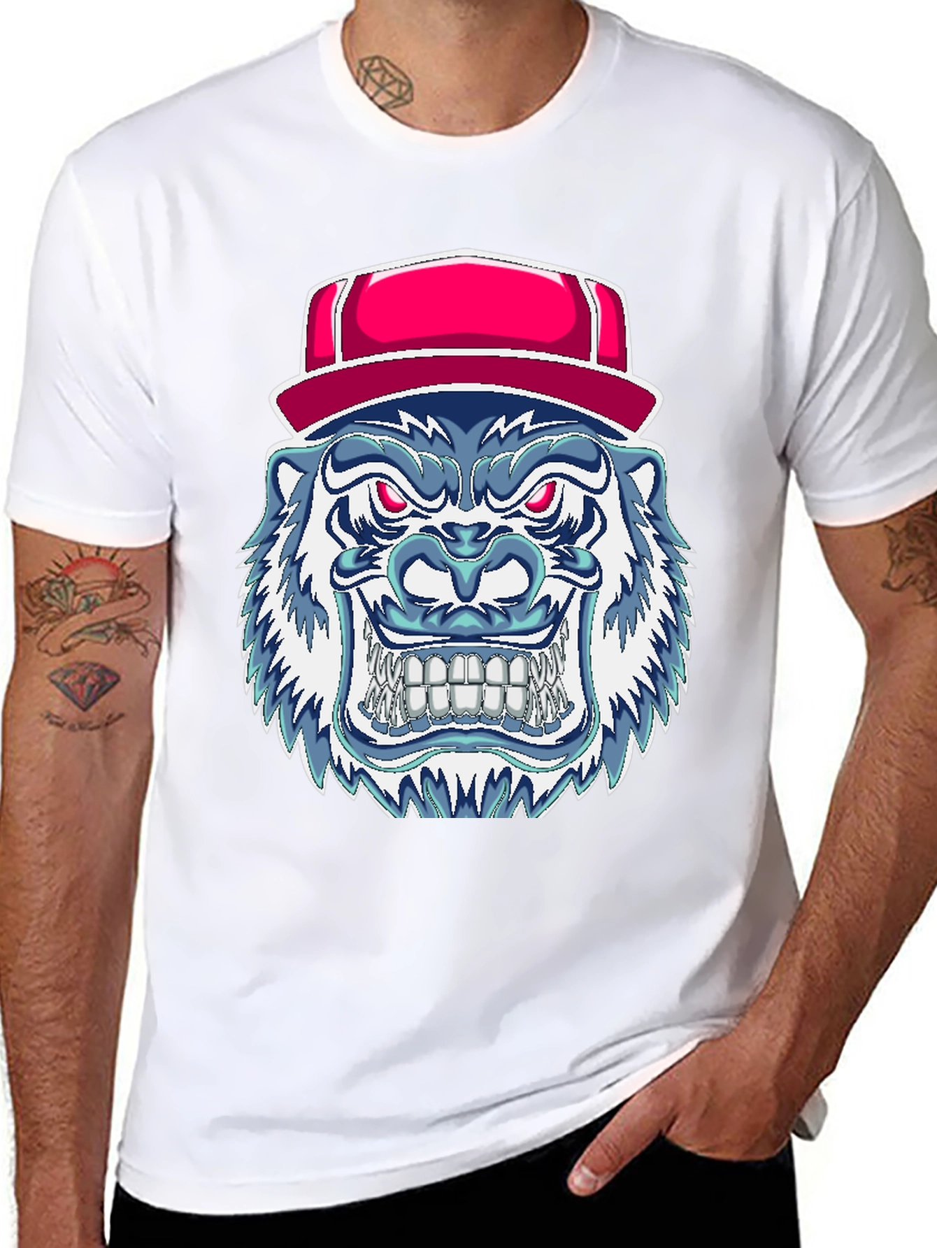 Angry Cartoon Gorilla Graphic Tee