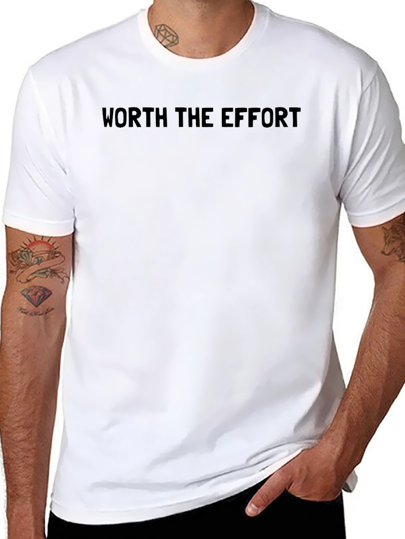 Worth The Effort Black T-Shirt