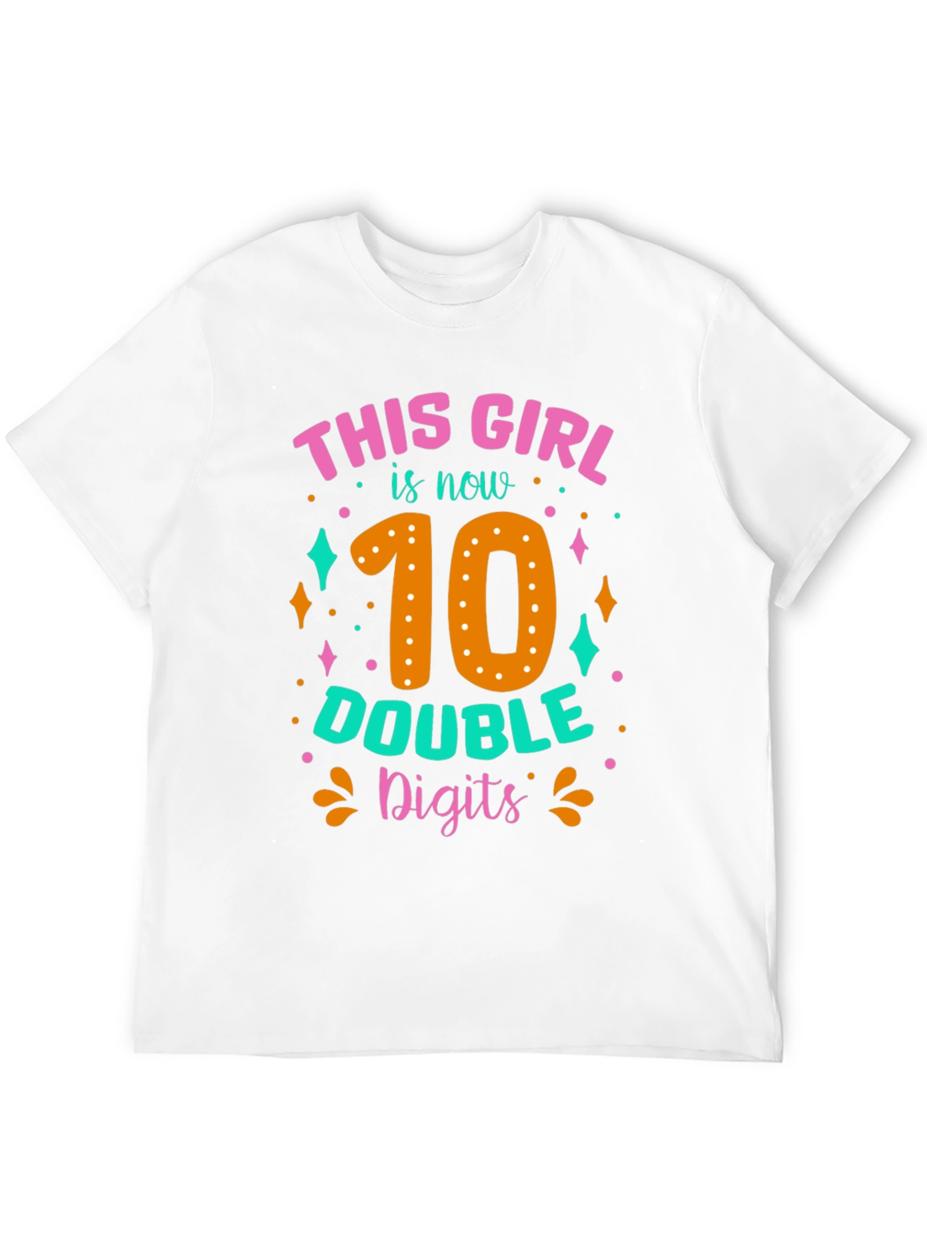 10th Birthday Girl T-Shirt: Double Digits