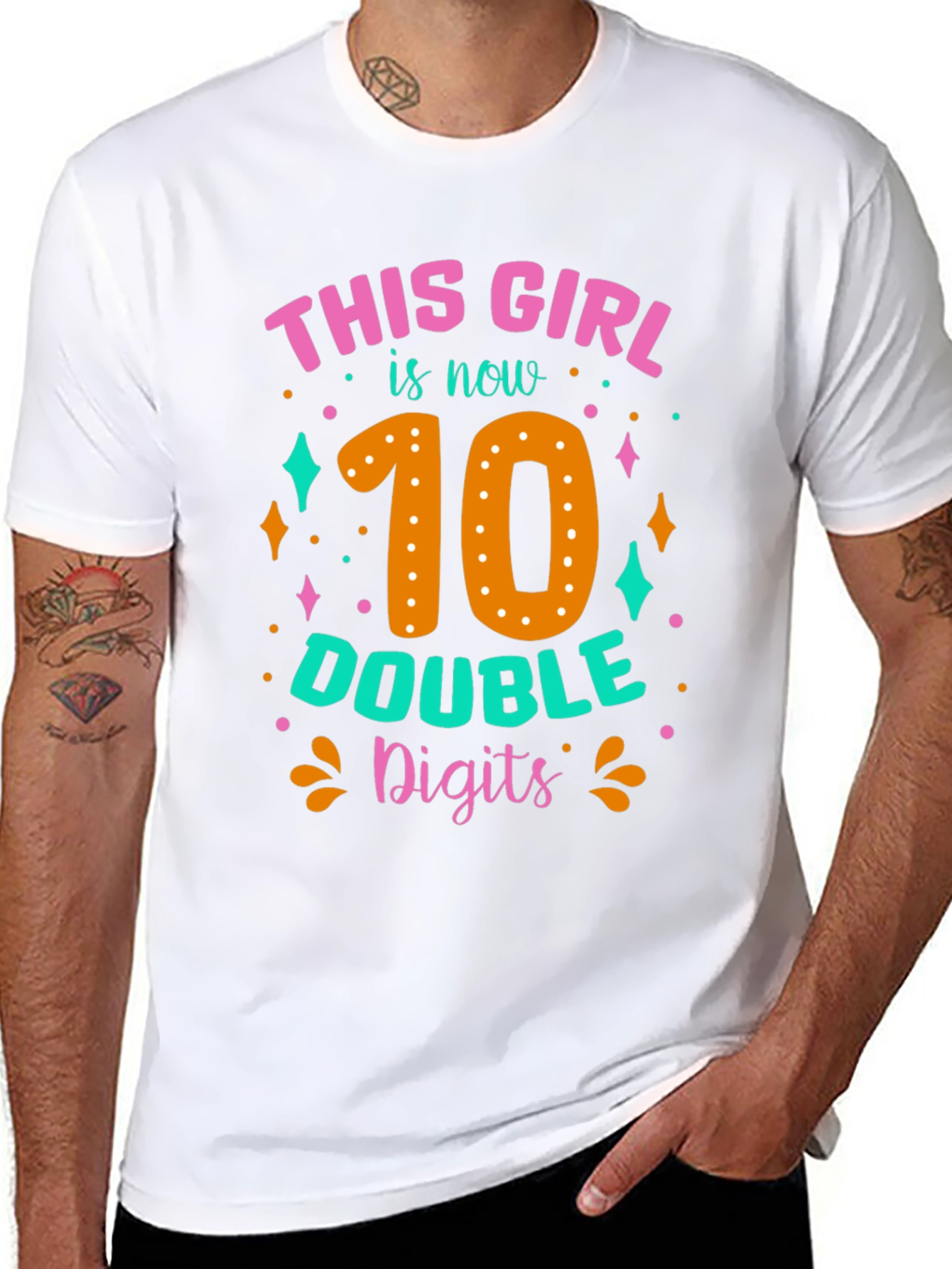 10th Birthday Girl T-Shirt: Double Digits