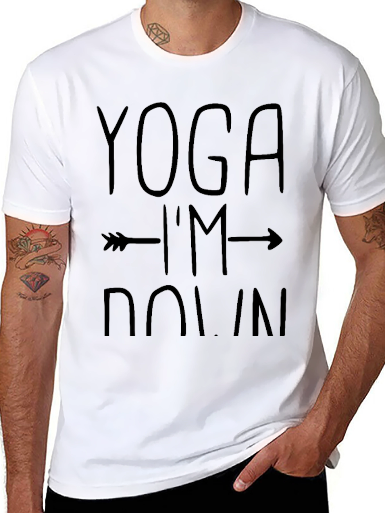 Yoga Im Down Black Graphic Tee