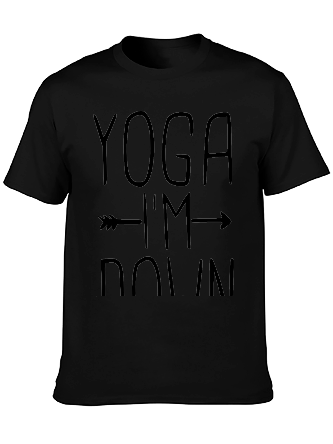 Yoga Im Down Black Graphic Tee