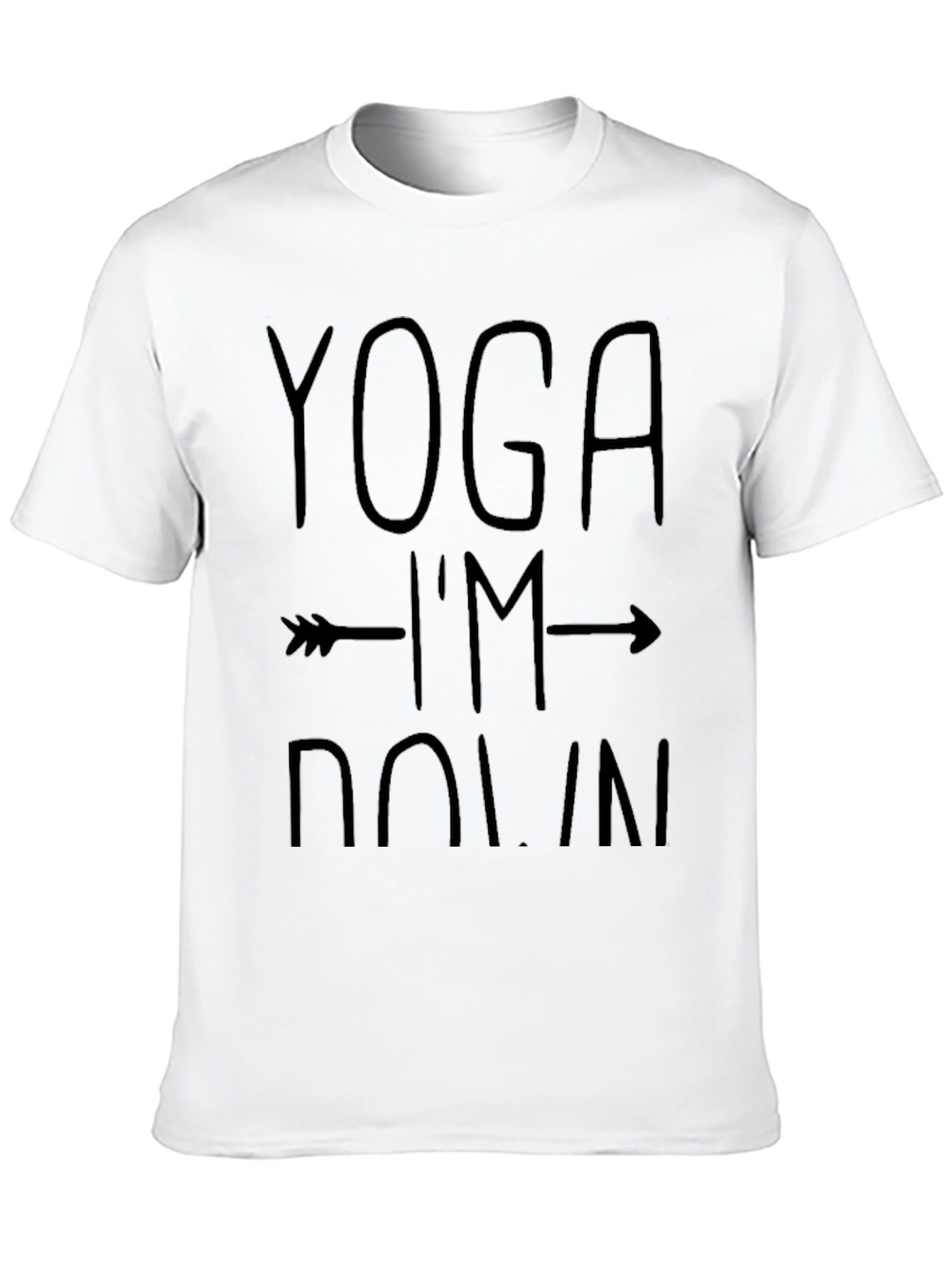 Yoga Im Down Black Graphic Tee