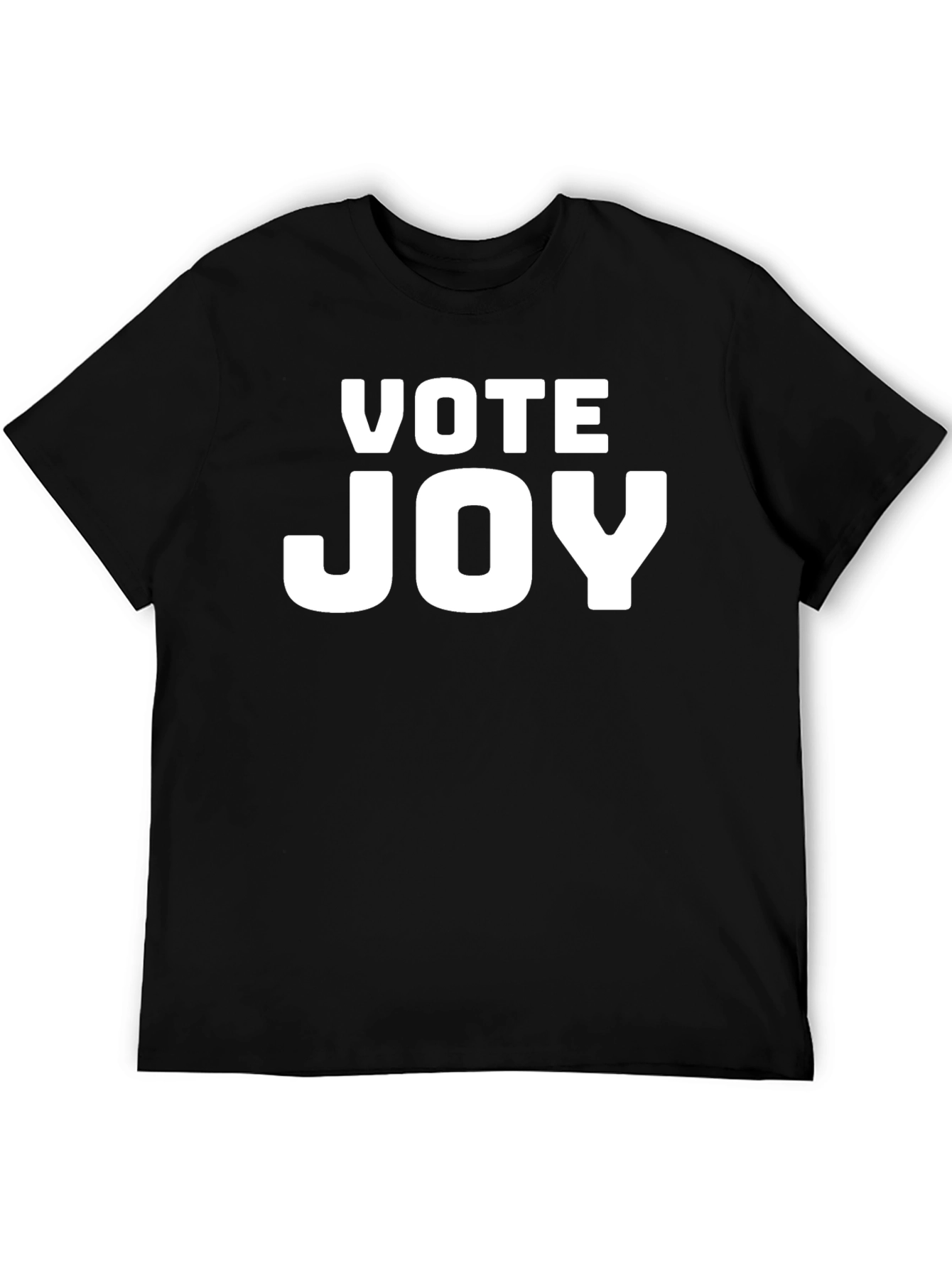 Vote Joy T-Shirt - Black Crew Neck Tee
