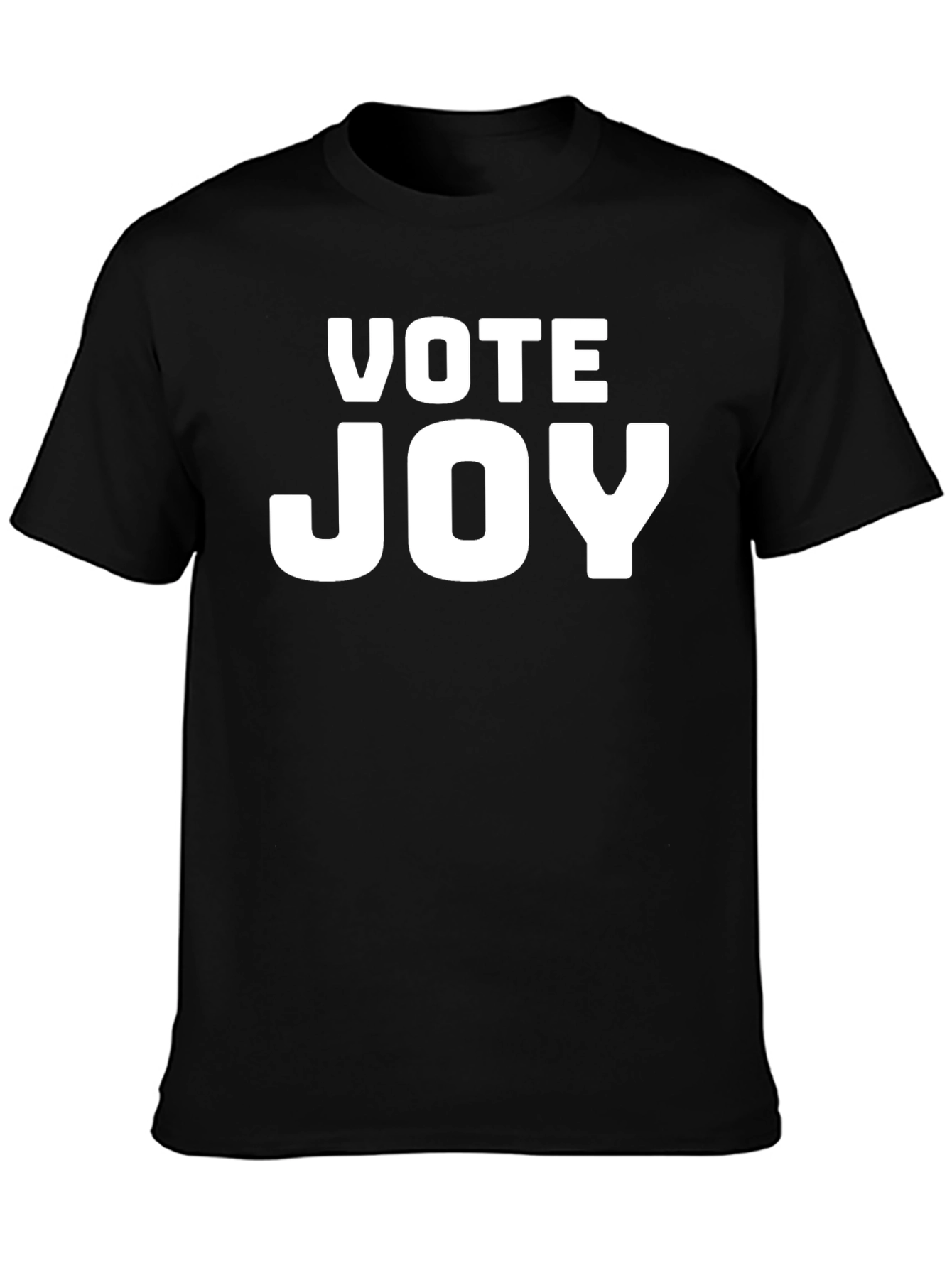 Vote Joy T-Shirt - Black Crew Neck Tee