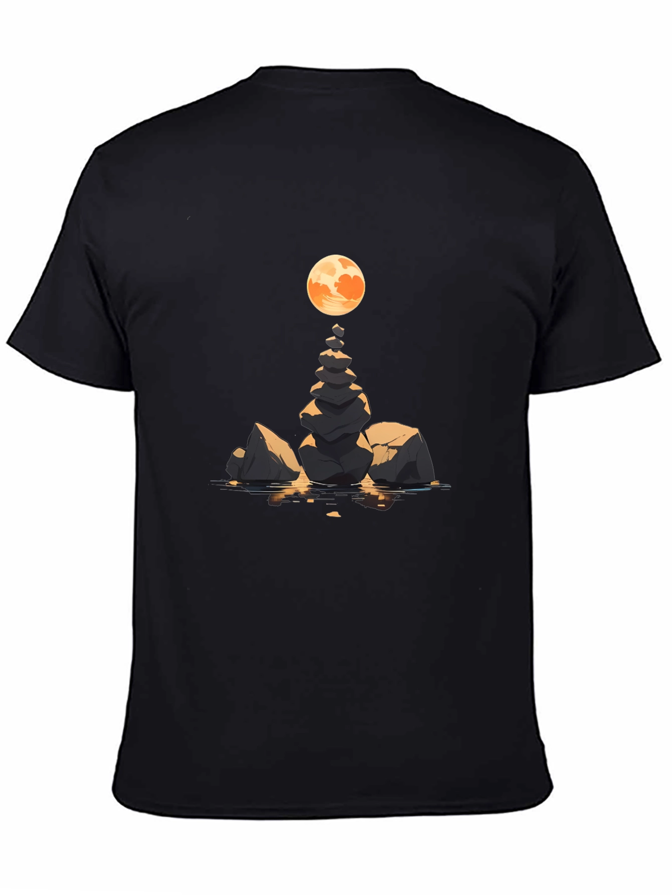 Zen Rock Stack & Moon Graphic Tee