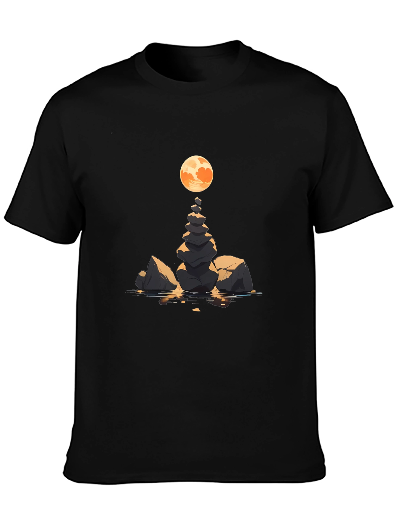 Zen Rock Stack & Moon Graphic Tee