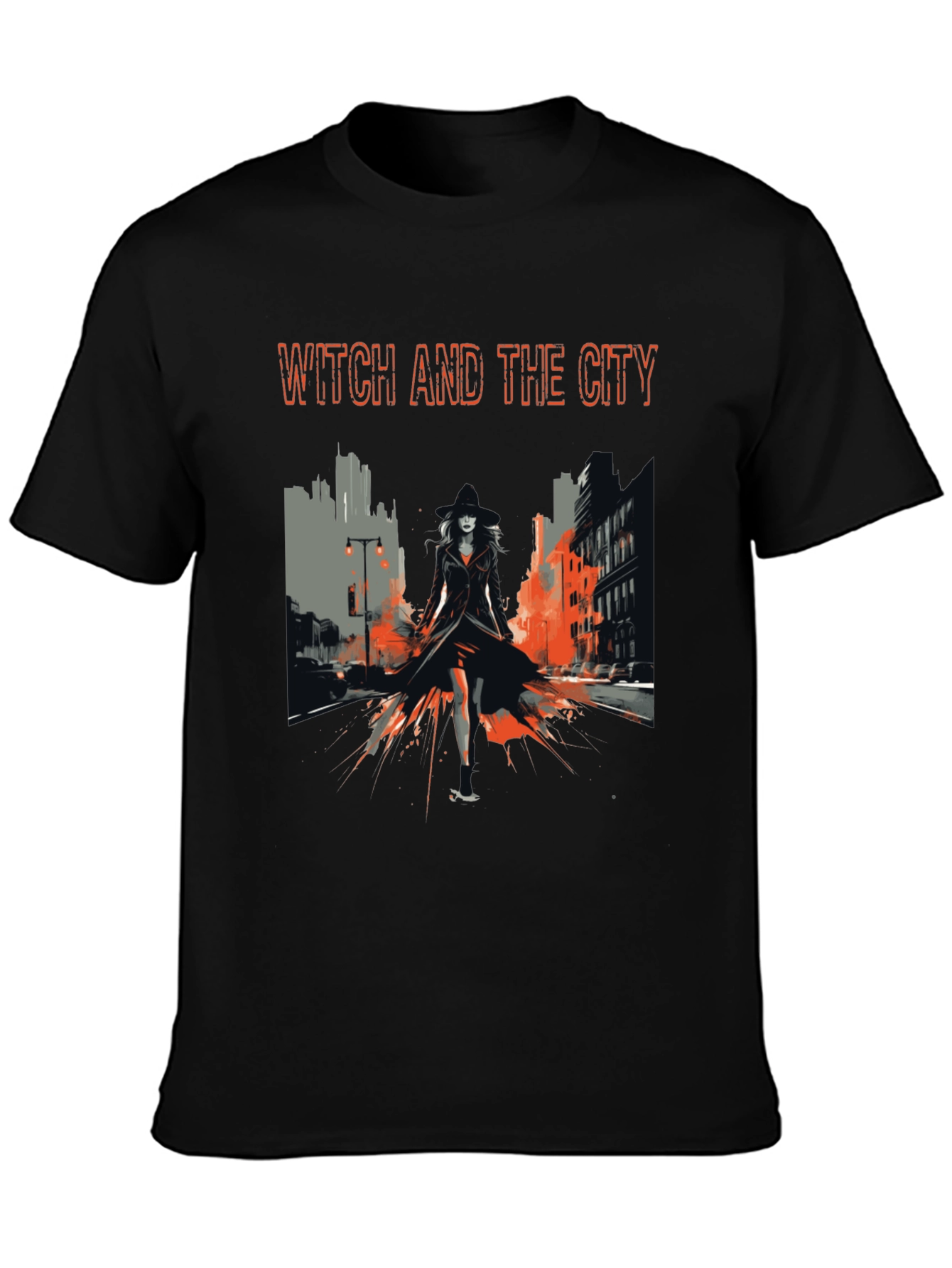 Witch and the City Black T-Shirt