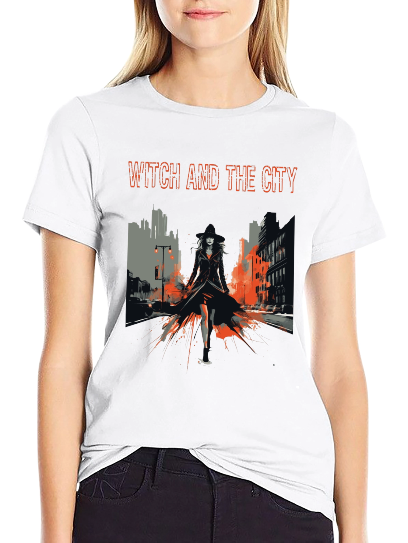 Witch and the City Black T-Shirt