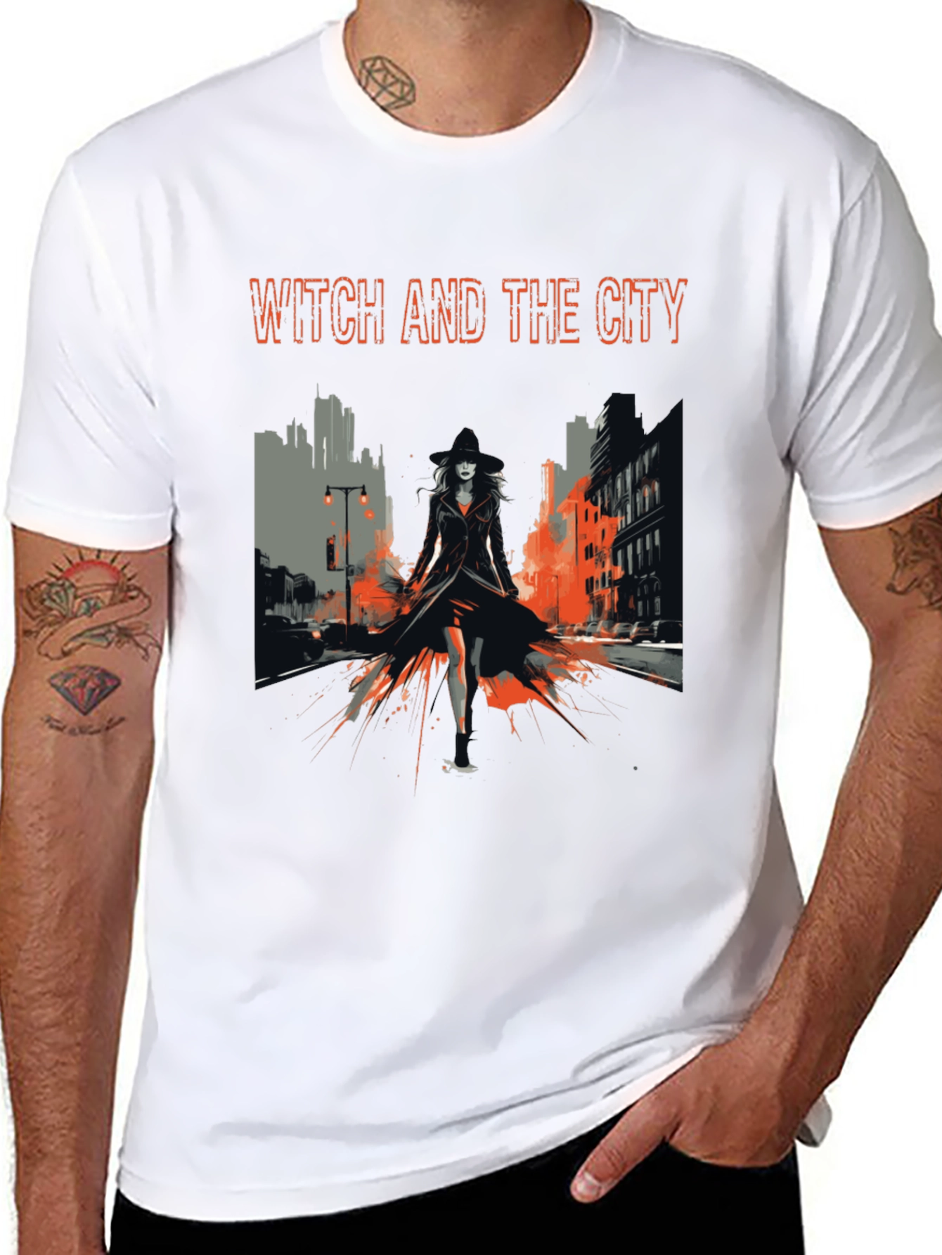 Witch and the City Black T-Shirt