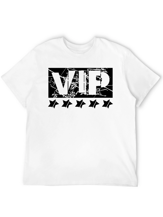VIP Black Graphic Tee with Star Design