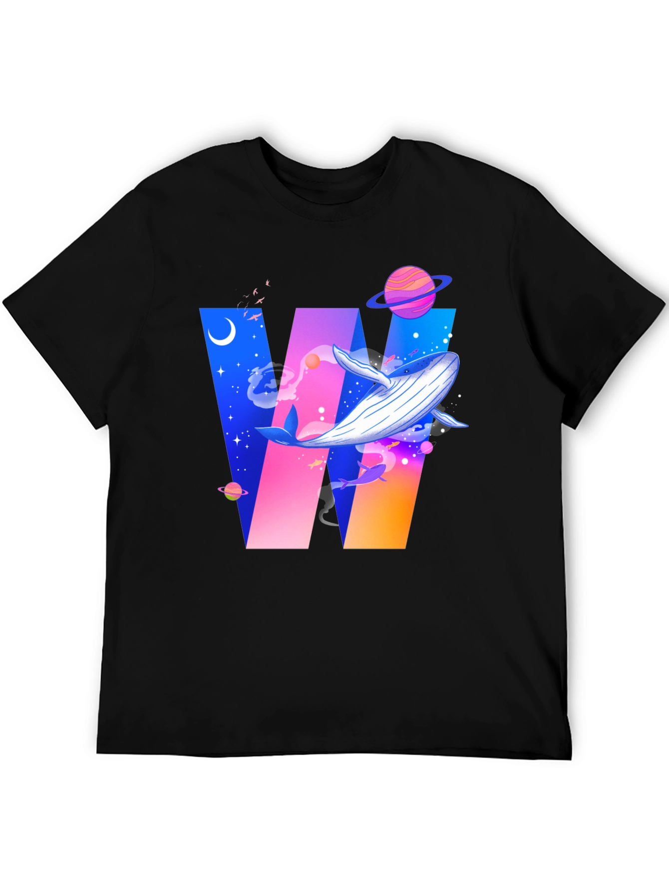 Whale Galaxy Graphic T-Shirt