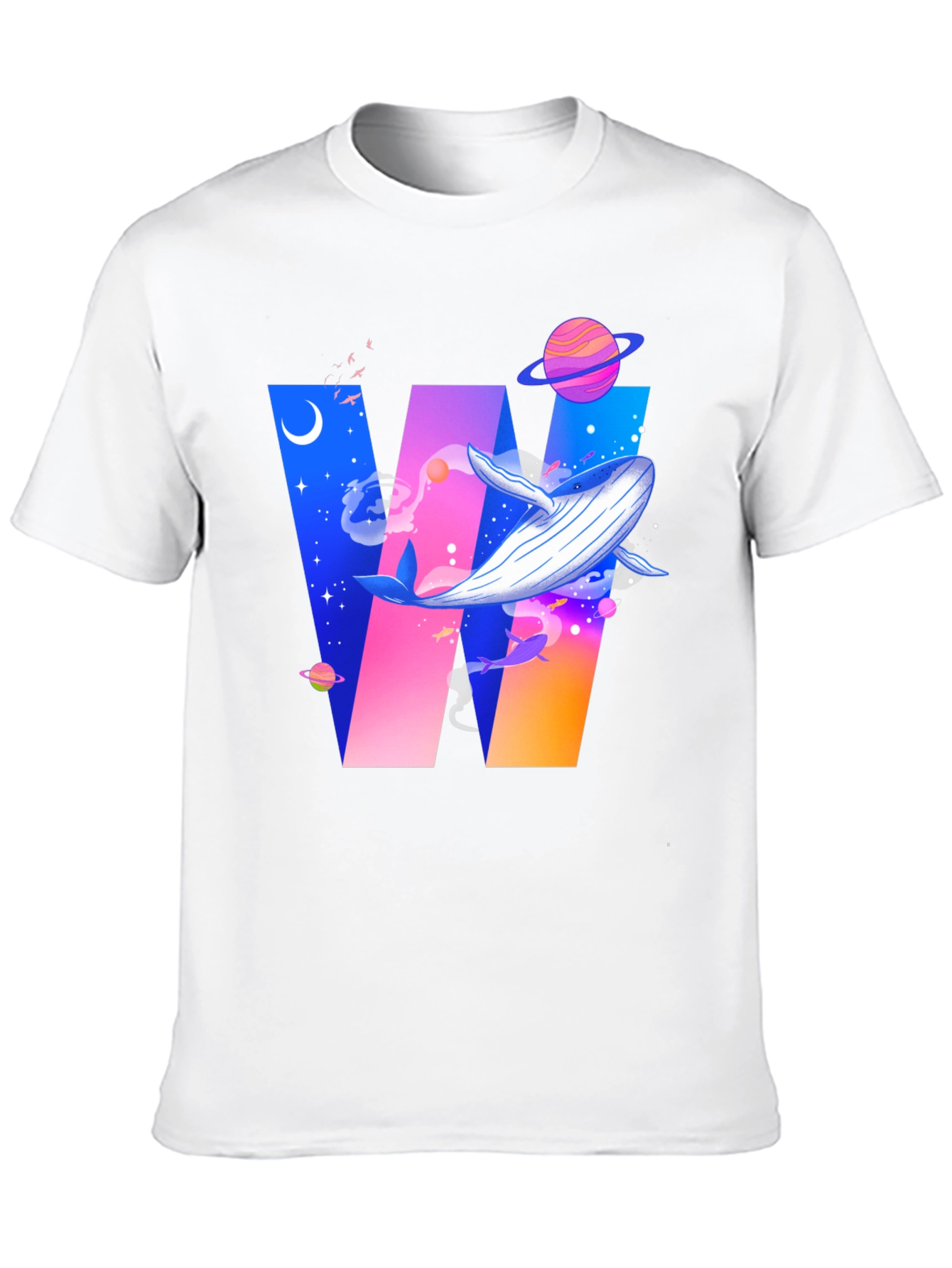 Whale Galaxy Graphic T-Shirt