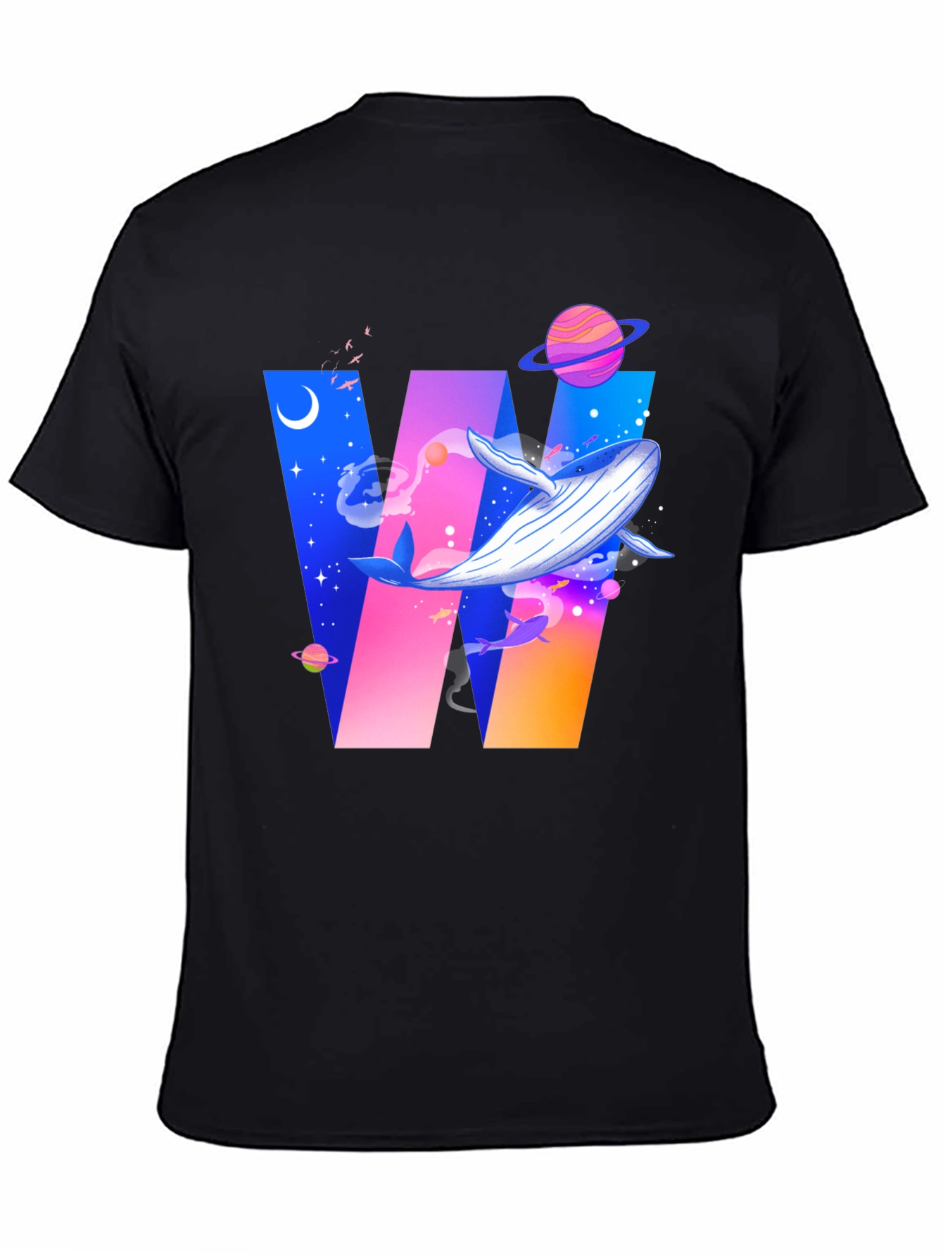 Whale Galaxy Graphic T-Shirt