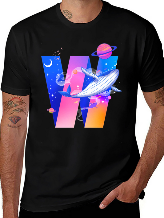 Whale Galaxy Graphic T-Shirt