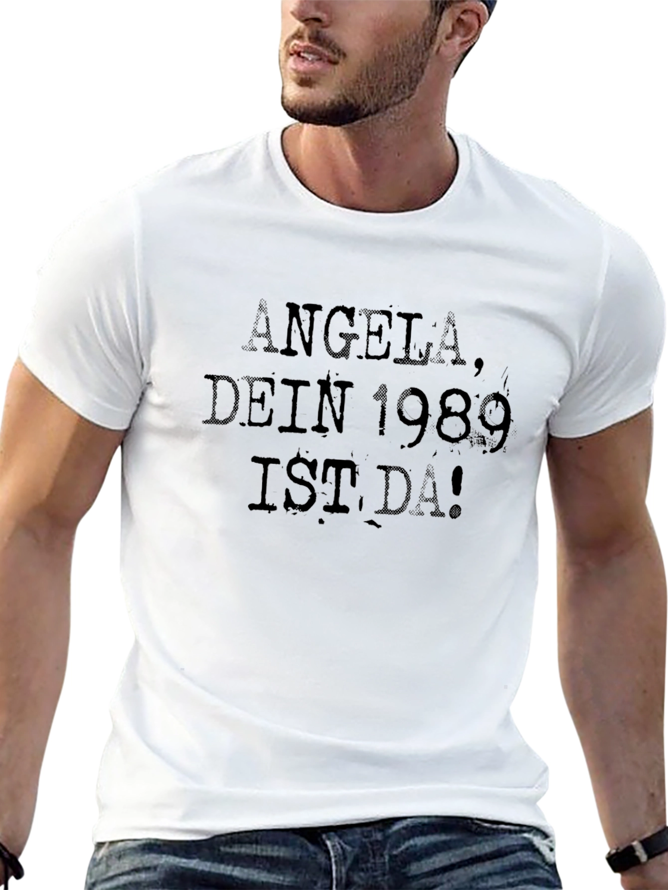 Angela Dein 1989 Ist Da! Black T-Shirt