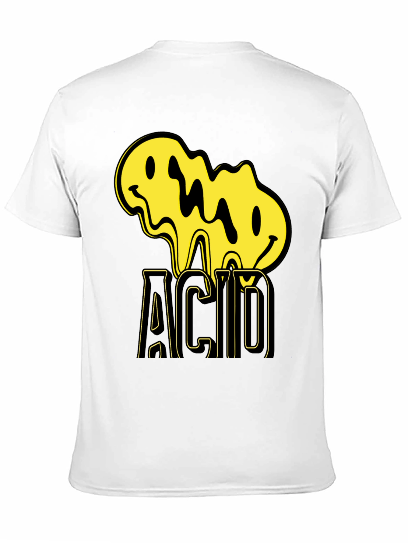 Acid Smiley Face Black T-Shirt
