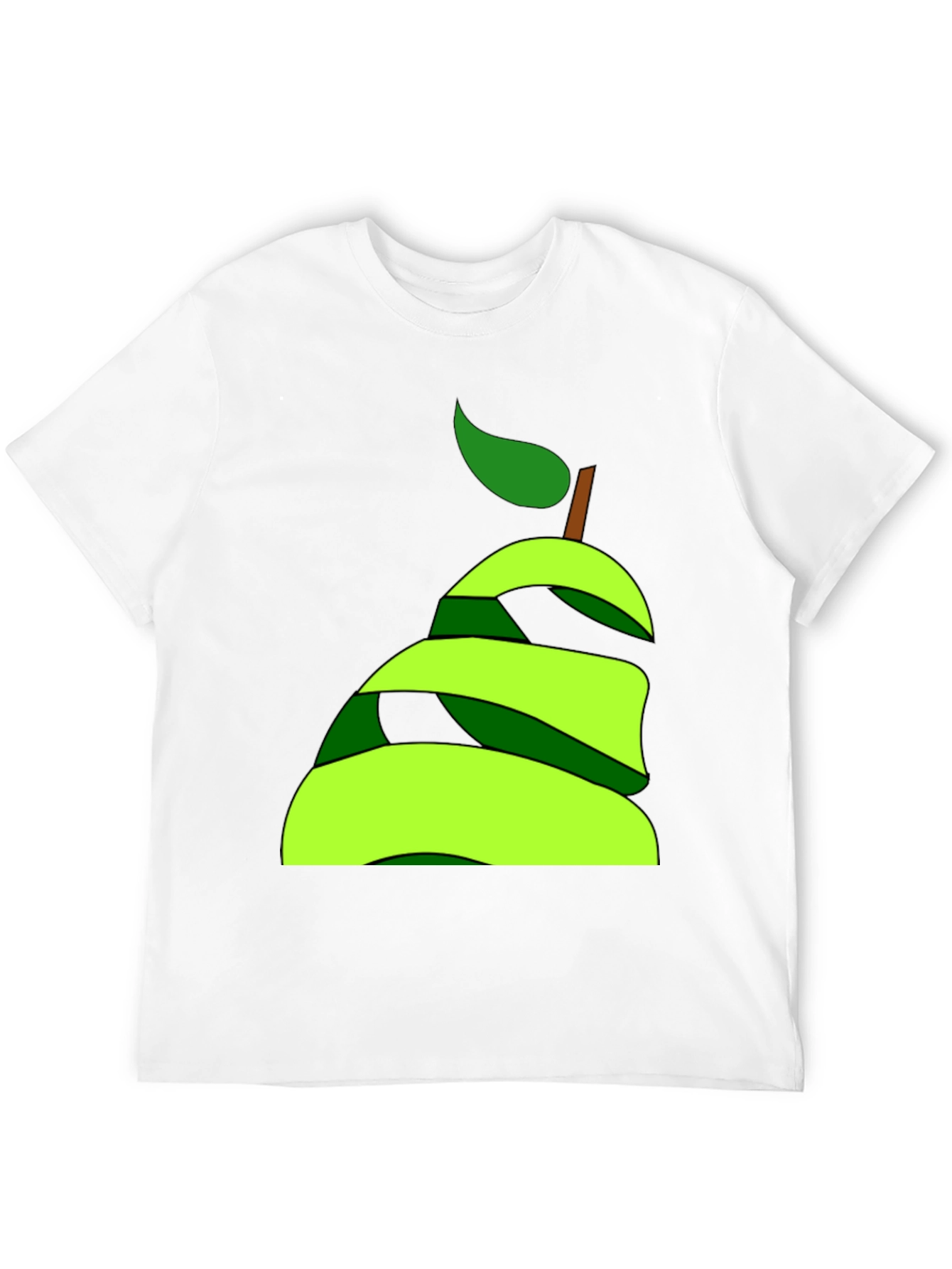 Abstract Pear Graphic Tee - Modern Fruit Lovers Style