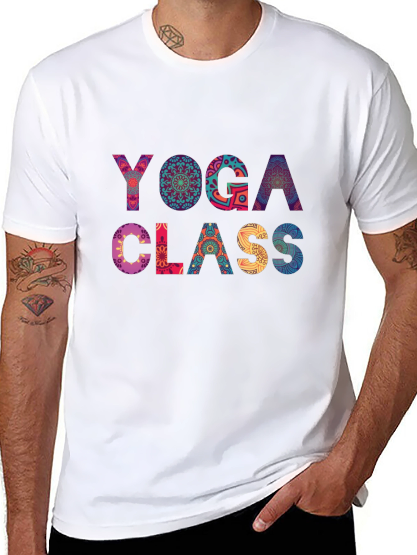 Yoga Class Graphic Tee - Mens Black T-Shirt