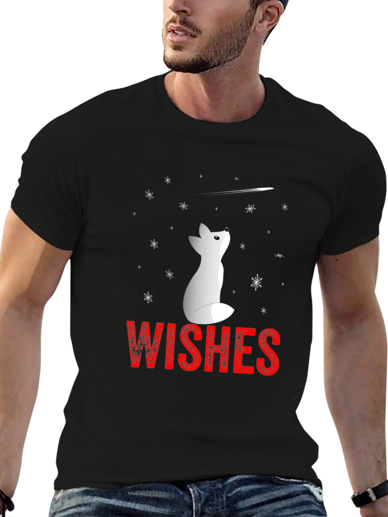 Winter Wishes Graphic Tee - Black