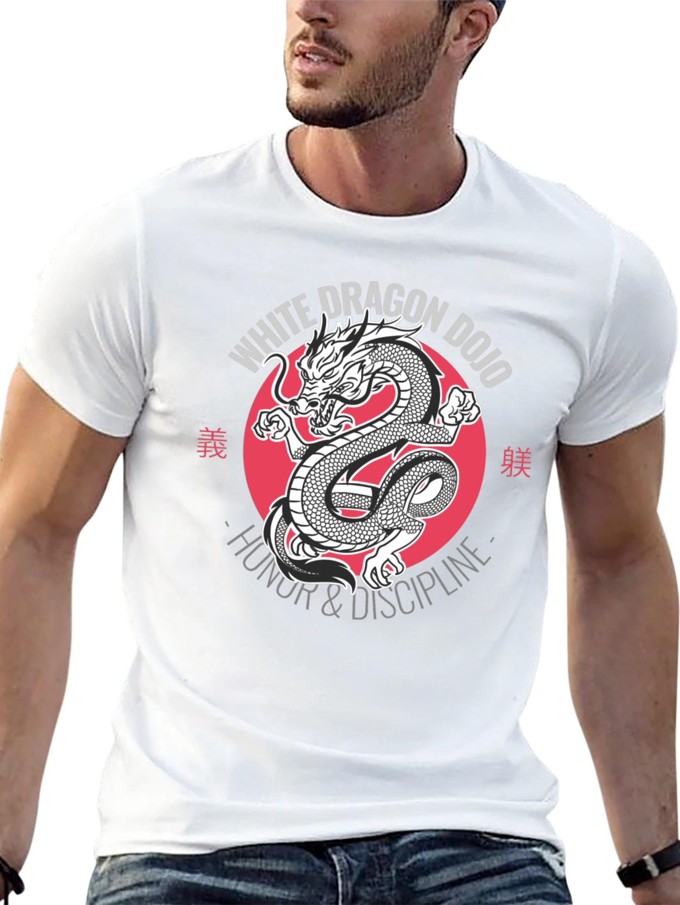 White Dragon Dojo T-Shirt - Honor & Discipline