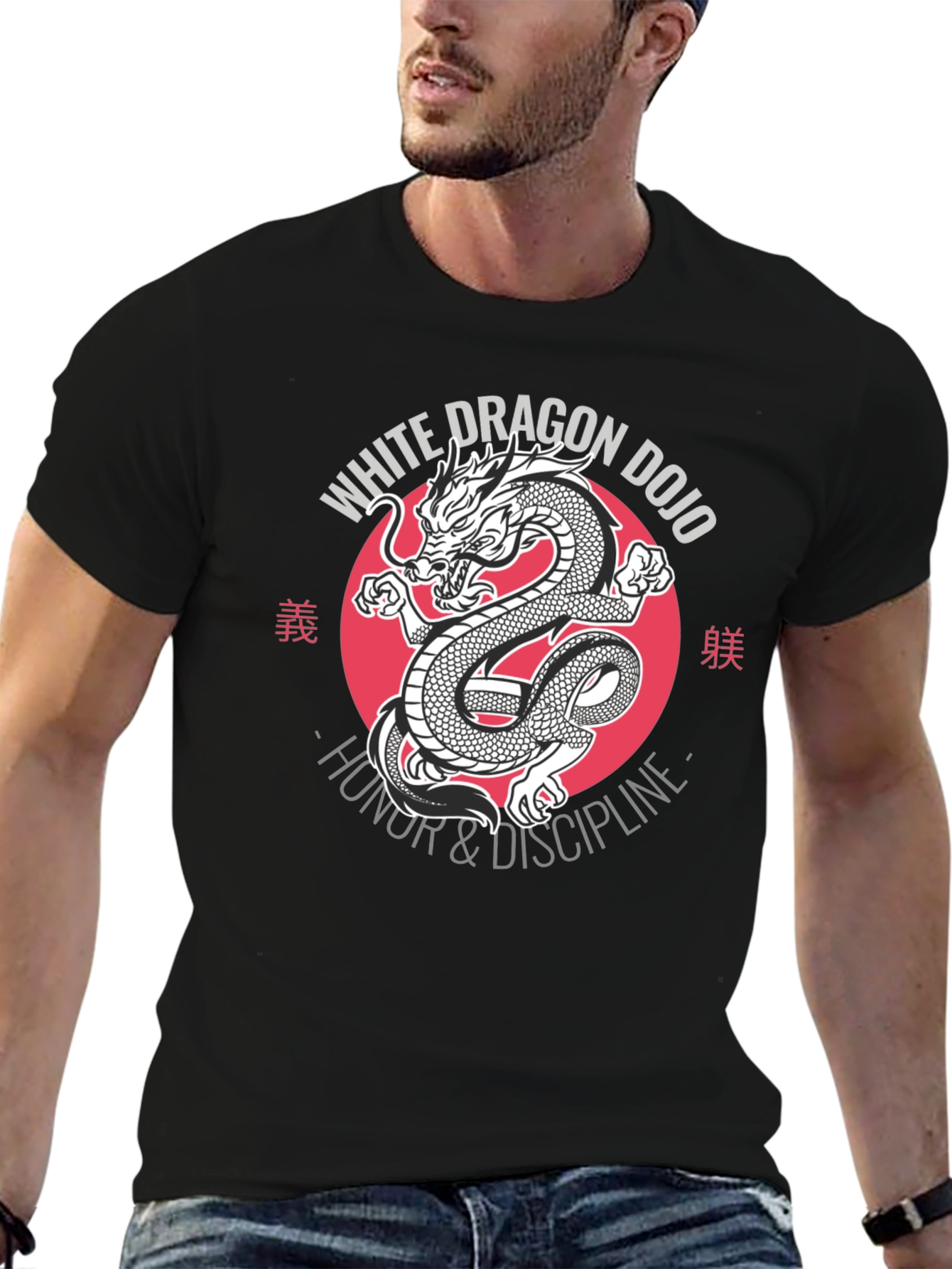 White Dragon Dojo T-Shirt - Honor & Discipline