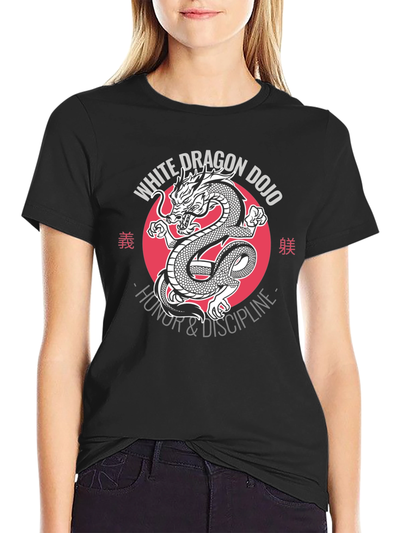 White Dragon Dojo T-Shirt - Honor & Discipline