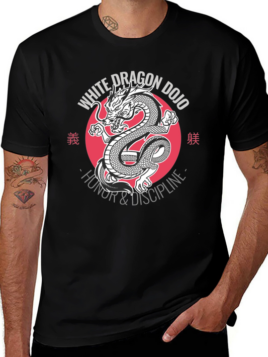 White Dragon Dojo T-Shirt - Honor & Discipline