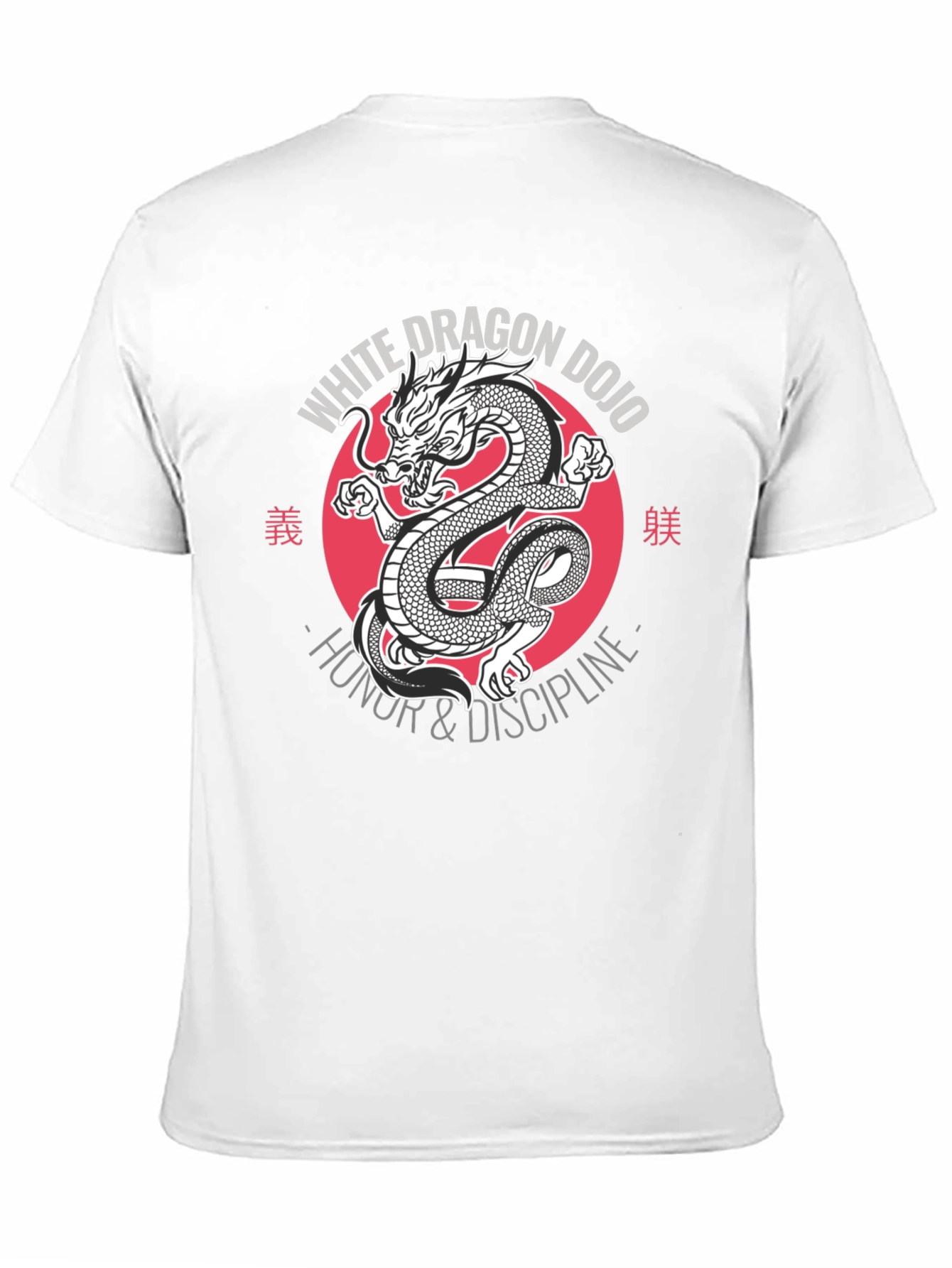 White Dragon Dojo T-Shirt - Honor & Discipline
