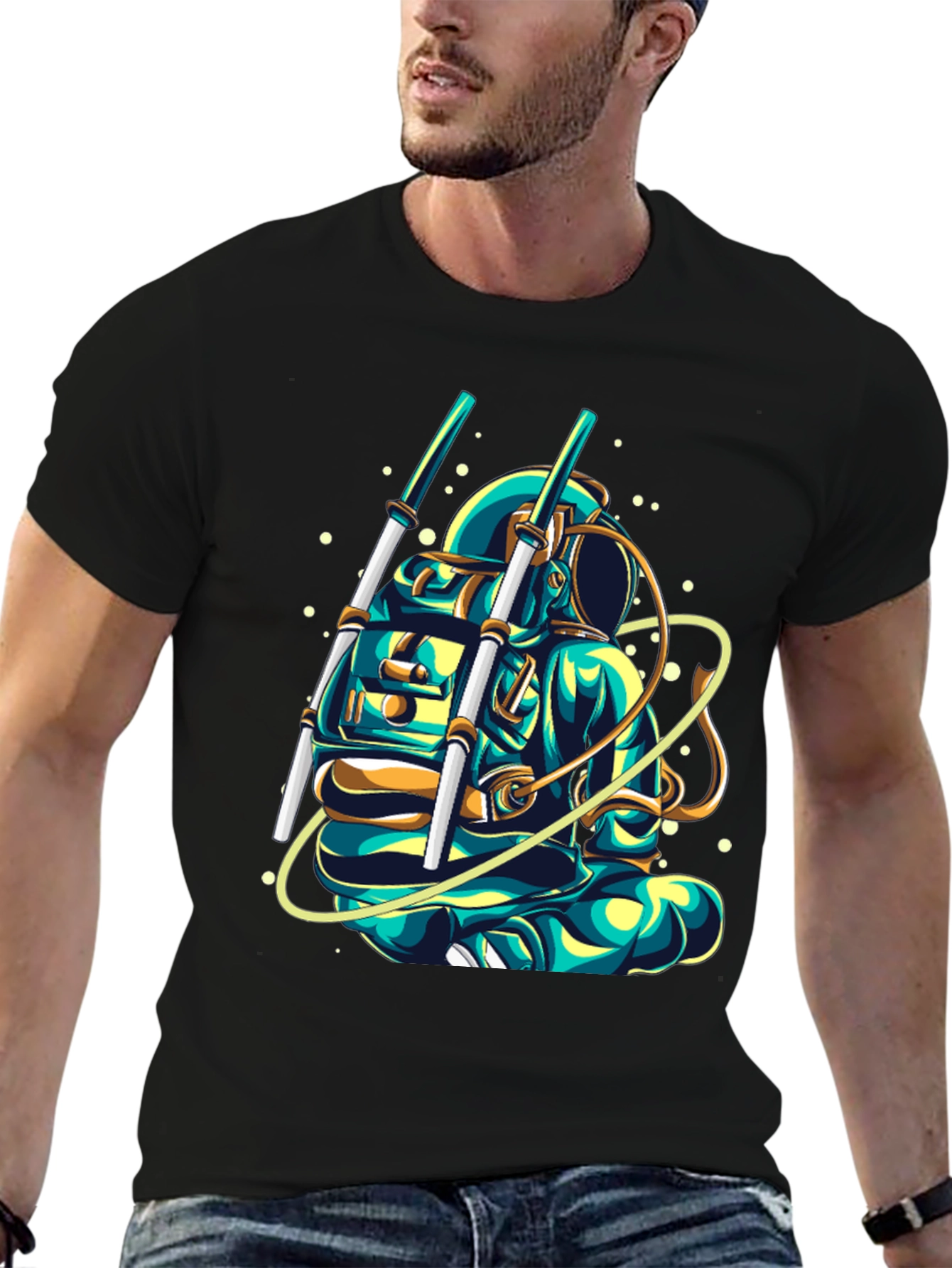 Astronaut Graphic T-Shirt - Cool Space Design