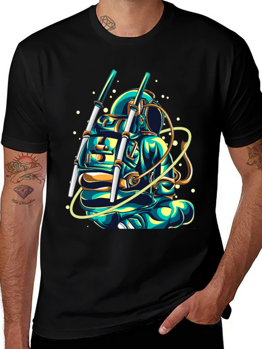 Astronaut Graphic T-Shirt - Cool Space Design