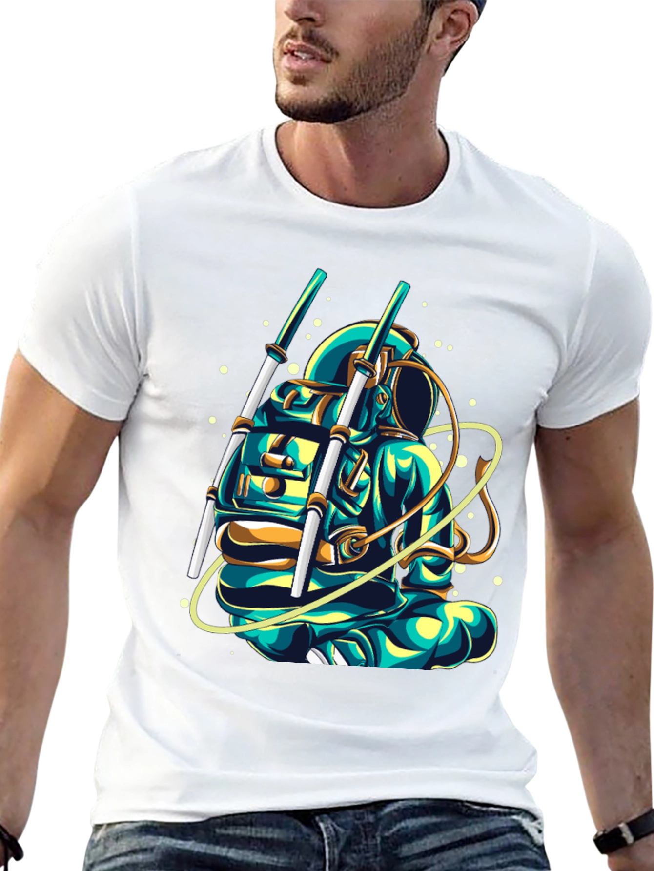 Astronaut Graphic T-Shirt - Cool Space Design
