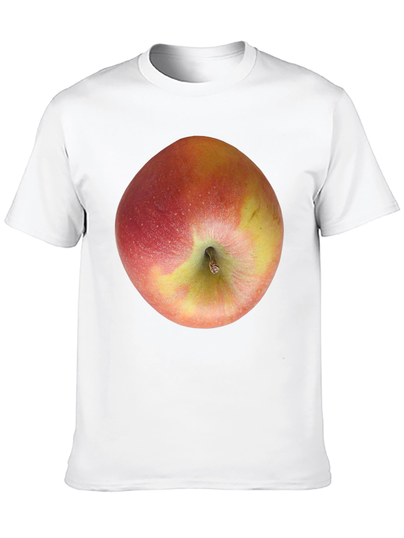 Apple Graphic Black T-Shirt - Fresh Fruit Design