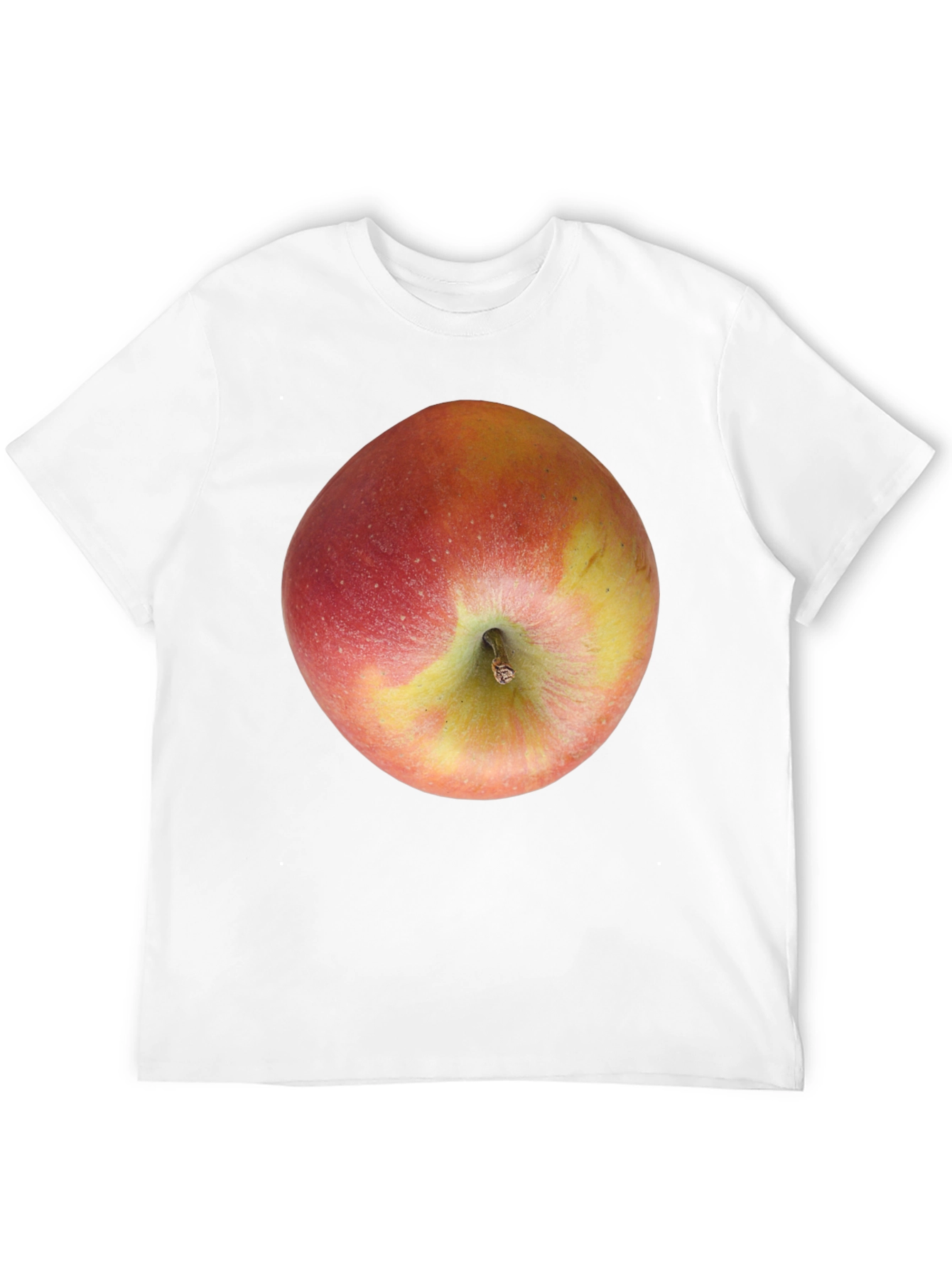Apple Graphic Black T-Shirt - Fresh Fruit Design