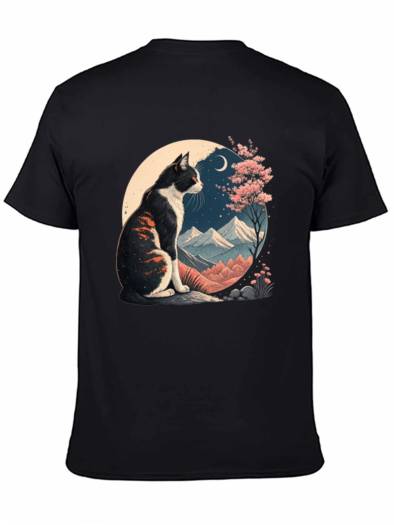Artistic Cat Landscape Graphic Tee