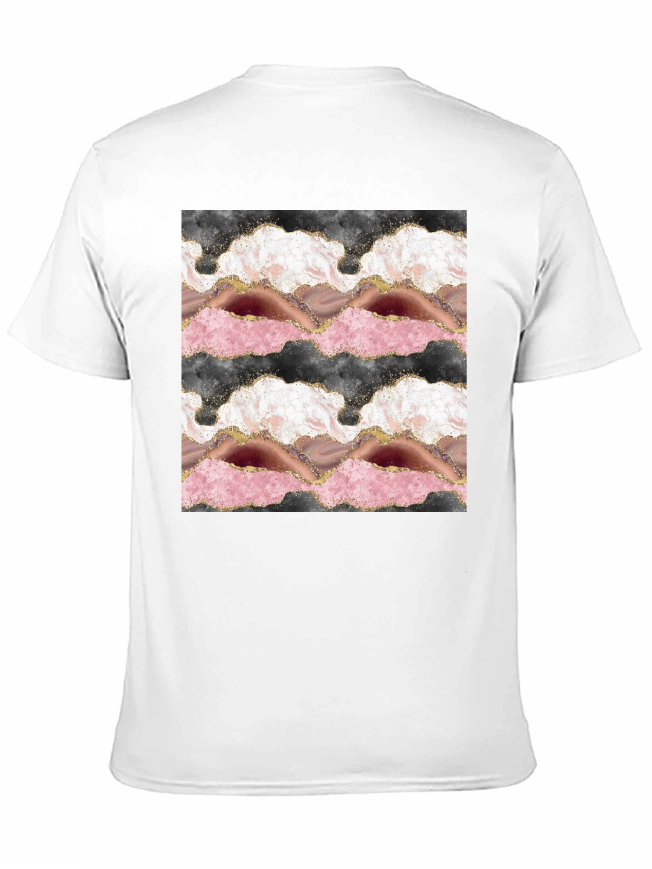Agate Slice Design Black T-Shirt