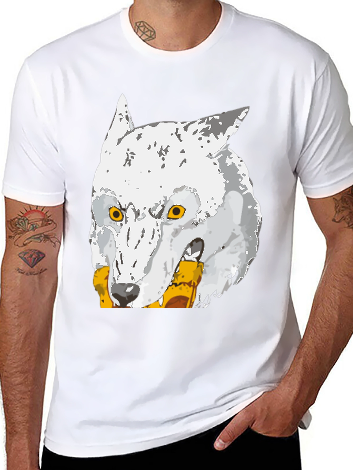 Wolf Graphic Tee - Mens Black T-Shirt