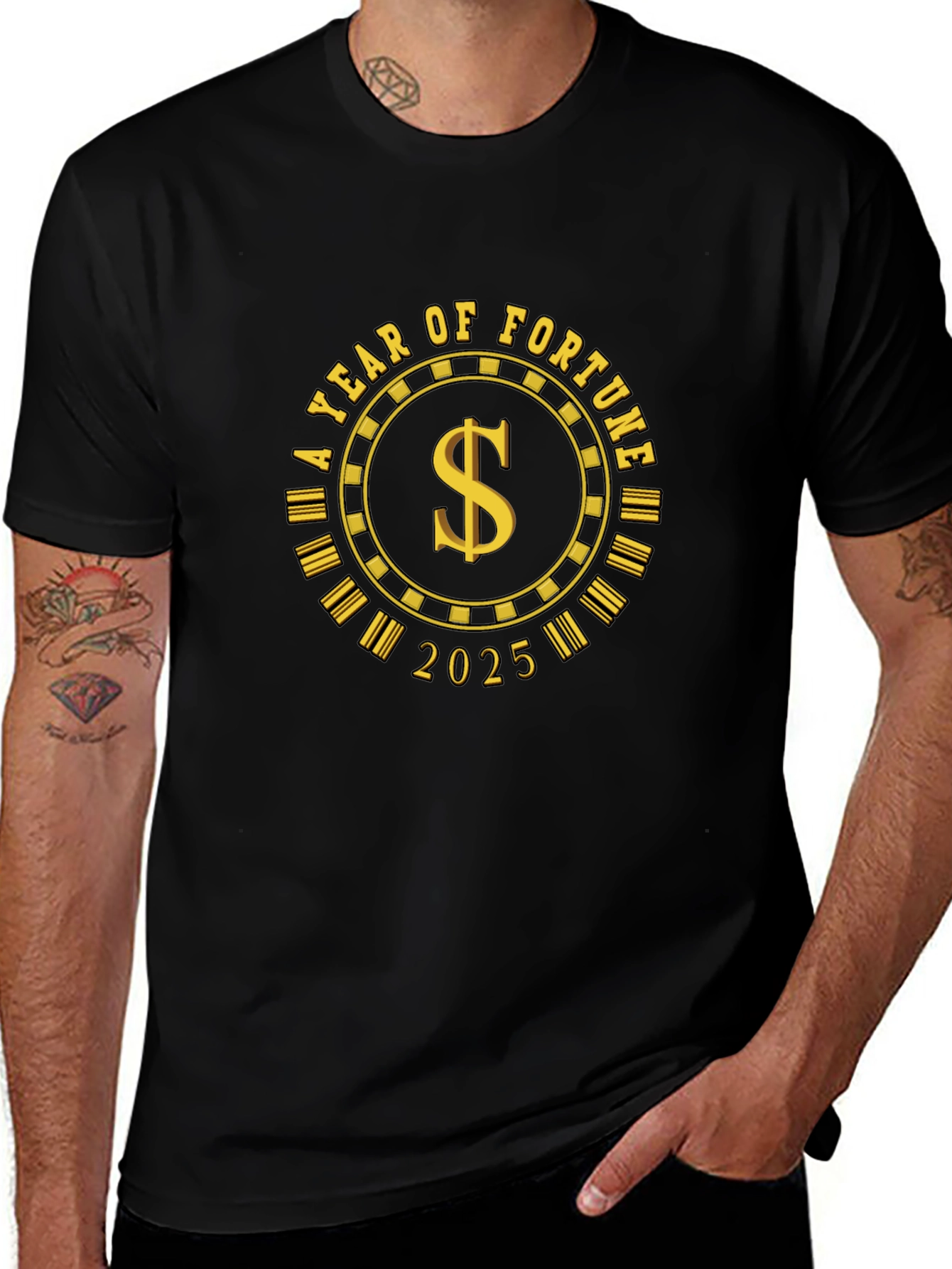 Year of Fortune 2025 Black T-Shirt